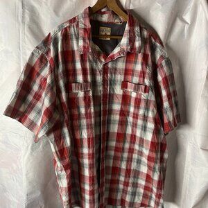 Red Head Mens Outdoor/Fishing shirt Red Plaid, size 2/3xl